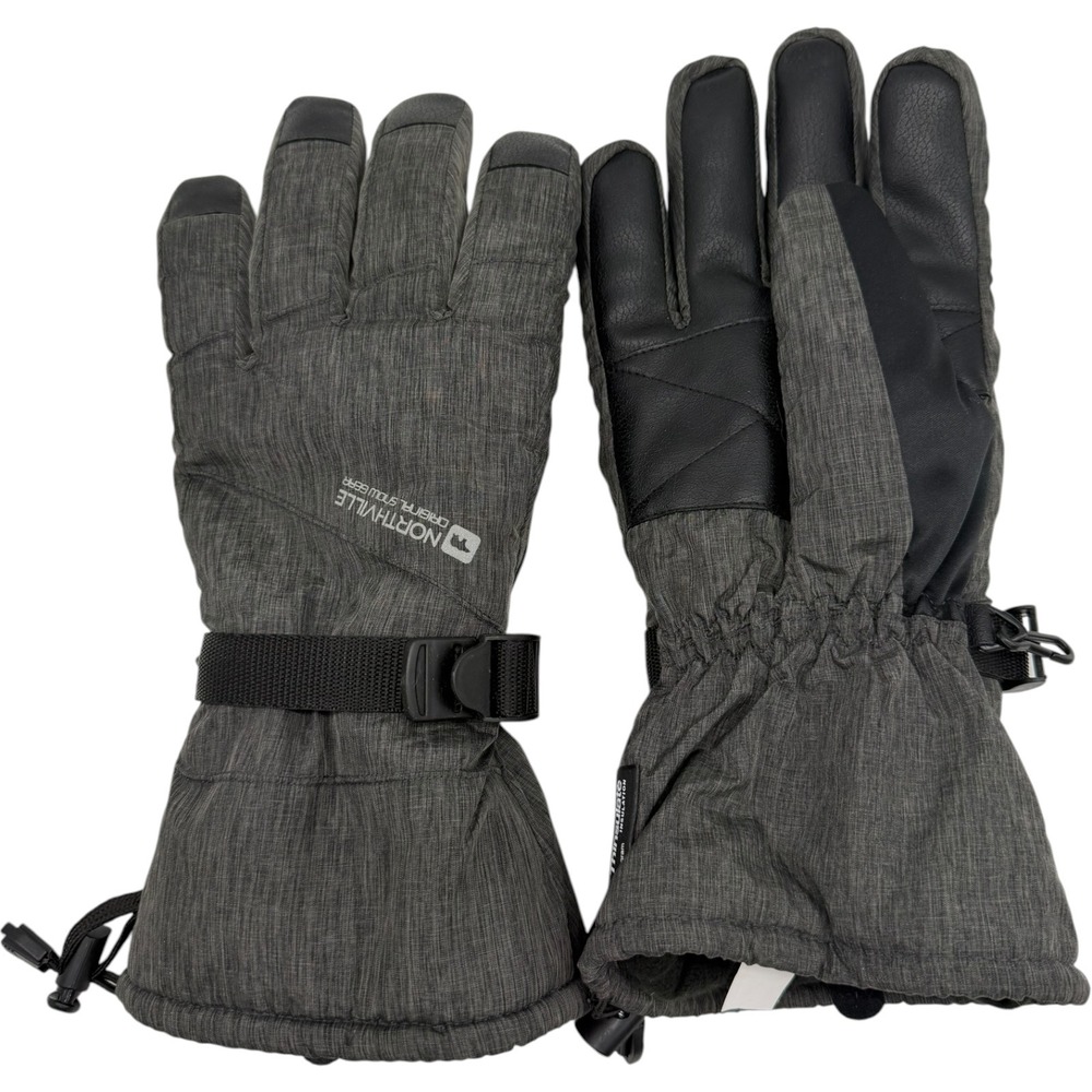 Northville Original Snow Gear Gloves Large Thinsulate Dri-Vent Waterproof Gray